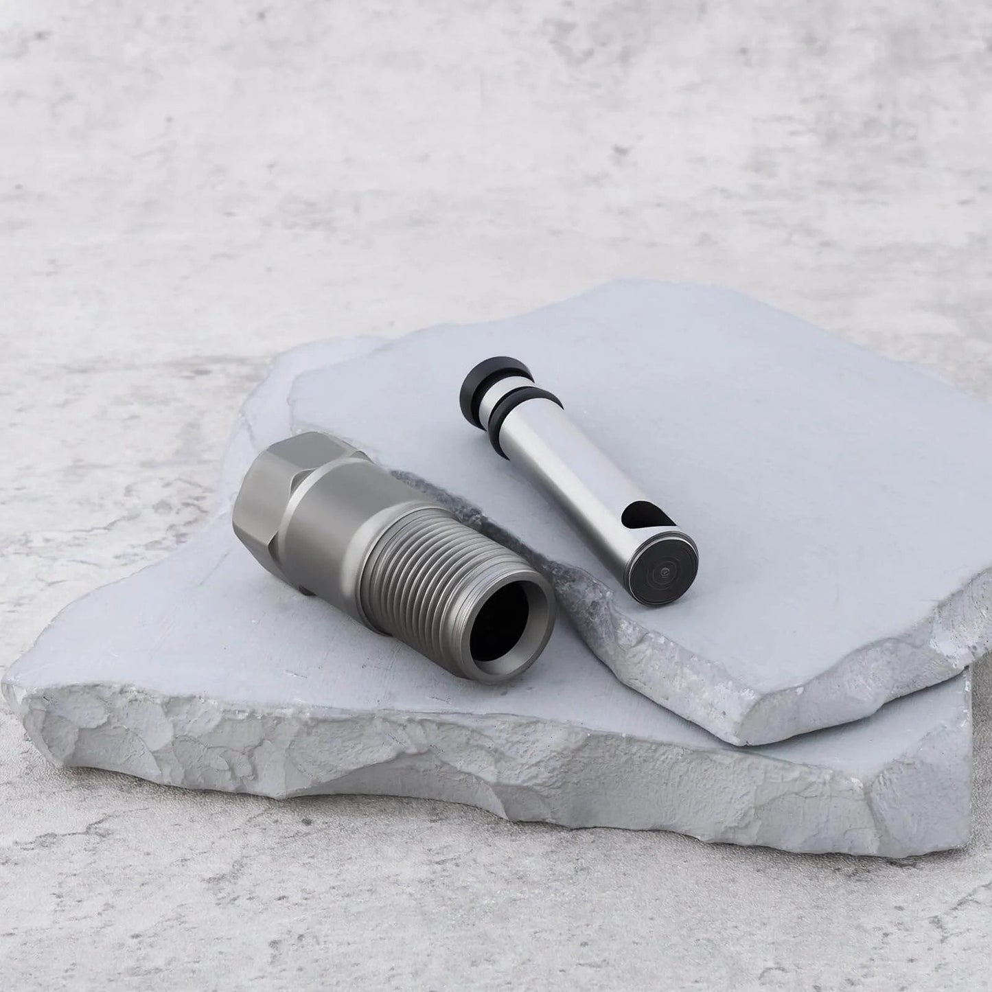 ✝️ 2 Sets of 2-20 Tons Hydraulic Jack Oil Pump Piston Set shown on stone surface, featuring smooth metal finish for repairs and upgrades.