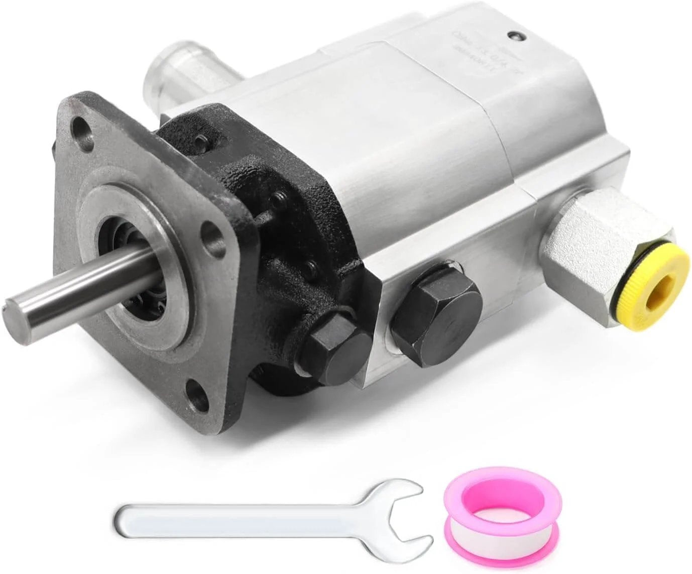 PumpShark 16 GPM 2 Stage Hydraulic Log Splitter Pump with 4000PSI, 3600RPM, 1/2 NPT Outlet and wrench set