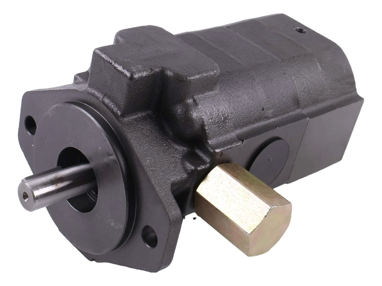 Black Holdia 2 Stage Hydraulic Log Wood Splitter Pump 28 GPM, 3000 PSI Continuous with visible shaft