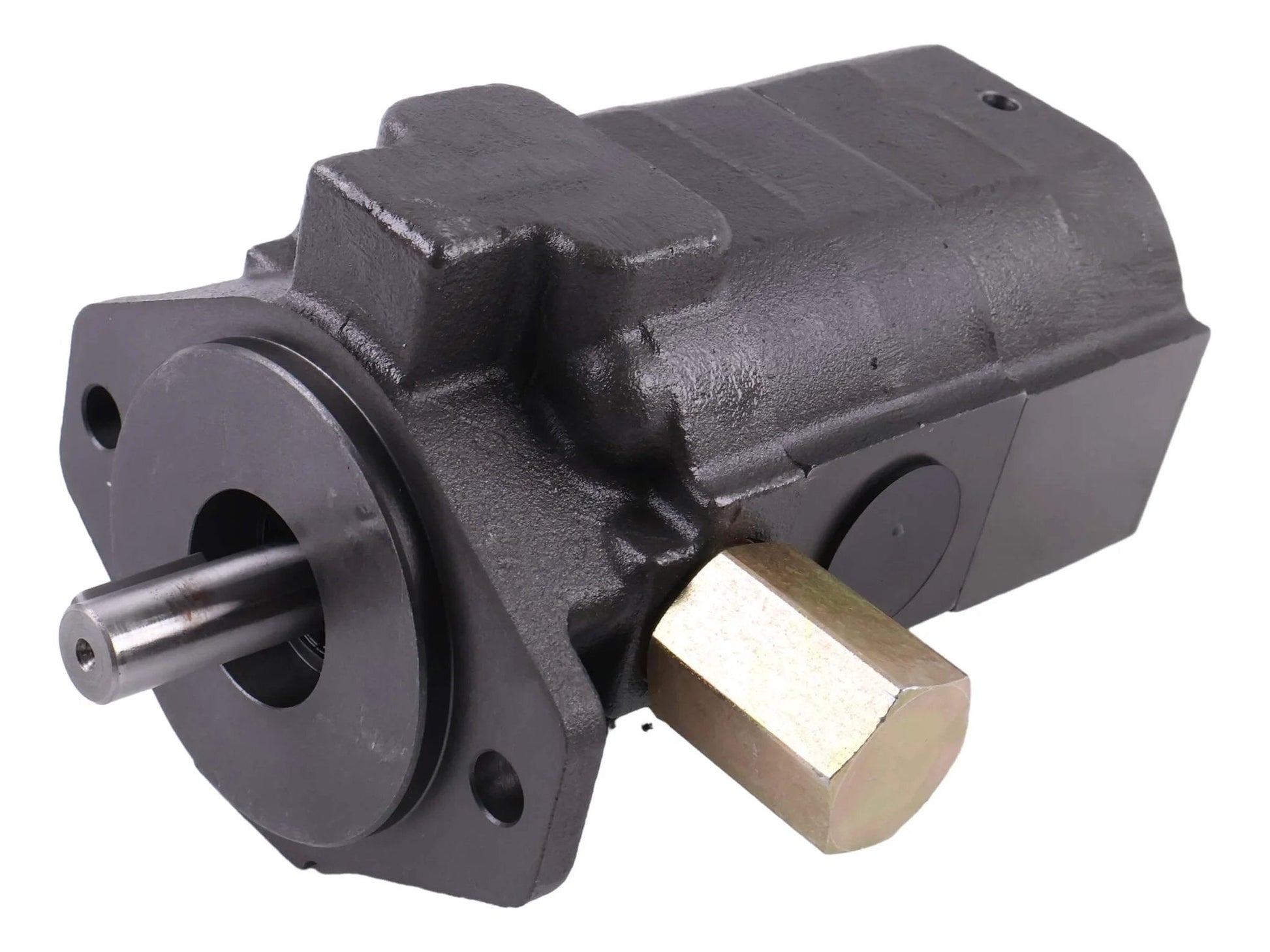 Black Holdia 2 Stage Hydraulic Log Wood Splitter Pump 28 GPM, 3000 PSI Continuous with visible shaft