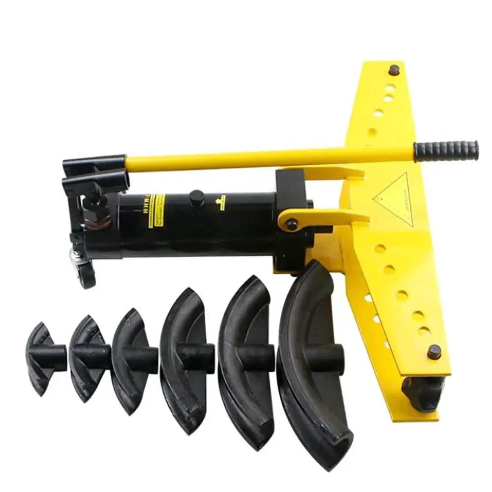 6 Die Pipe Bender For Tubing With Hydraulic System Compact Overall Design Heavy Load Bearing Manual Elbow Bending Machine with dies
