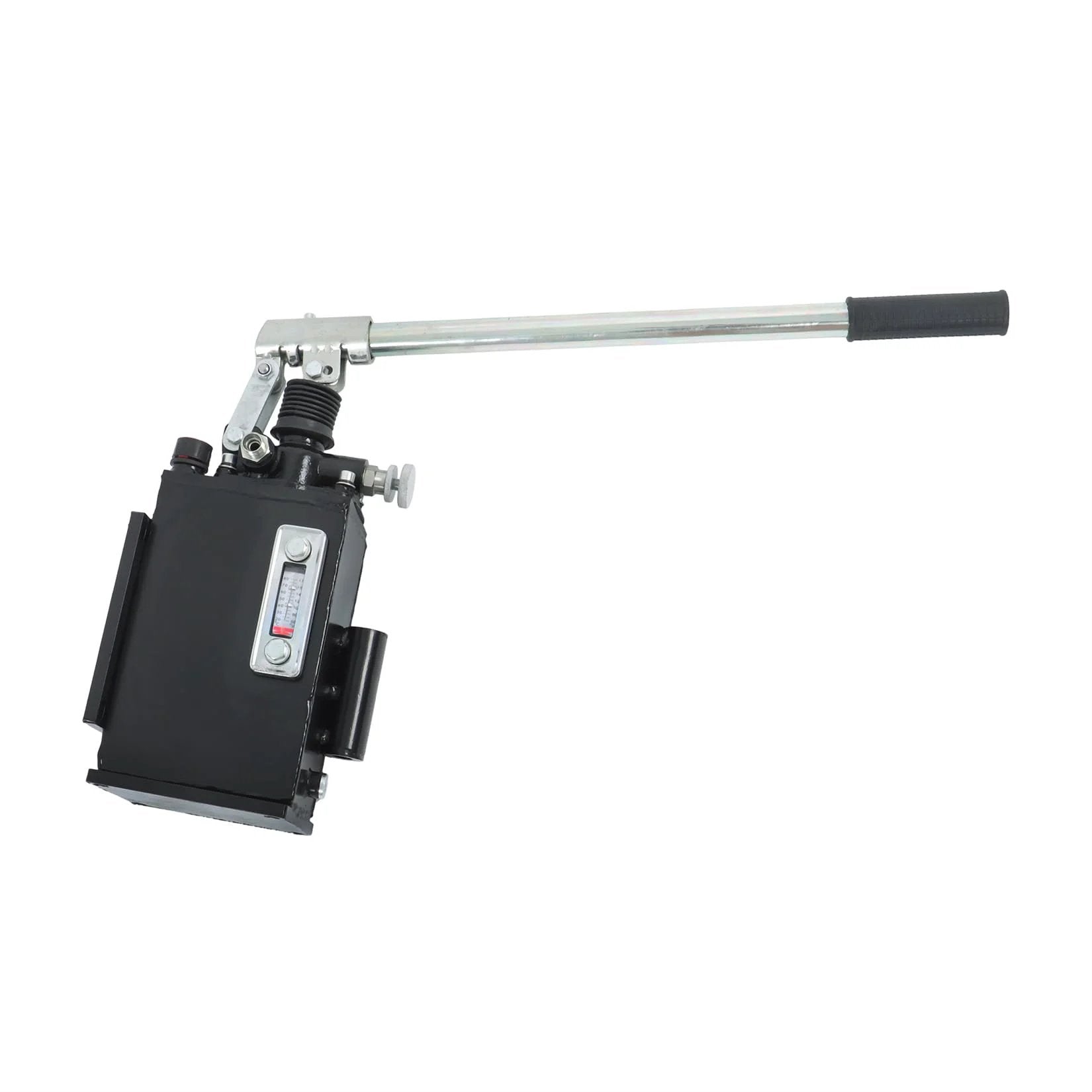 Hydraulic Piston Hand Pump 1.5 CID 3 Qts Manual Hydraulic Pump Single Acting with Release Knob side view