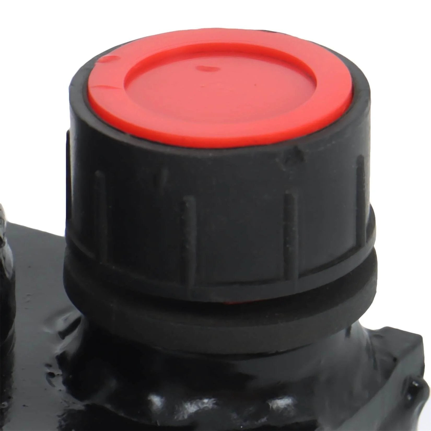 Close-up of release knob on Hydraulic Piston Hand Pump 1.5 CID 3 Qts Manual Hydraulic Pump Single Acting
