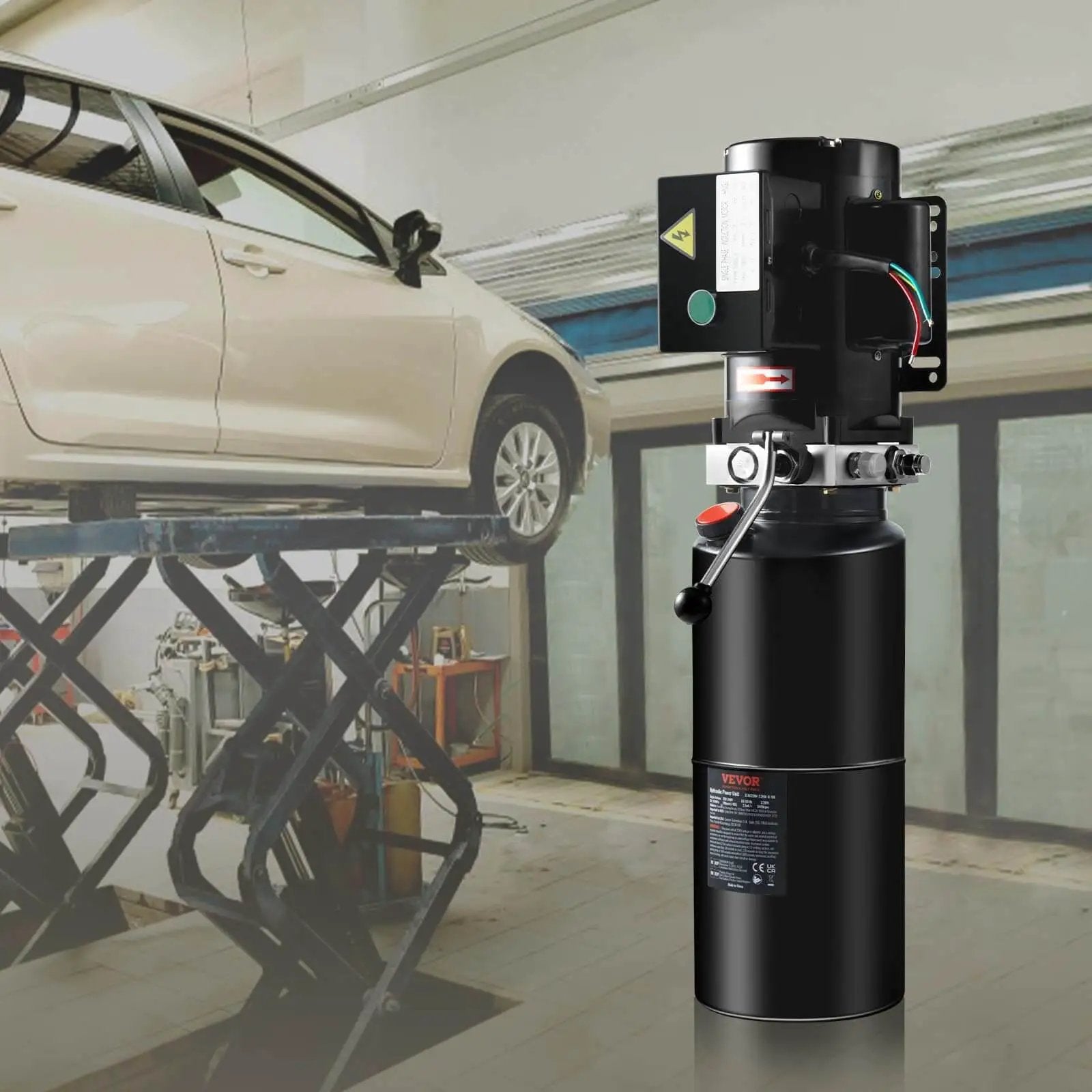 Heavy Duty 220V Hydraulic Power Unit With 10L Tank For Auto Repair And Car Lifts Single Phase 3HP Pump 2950 PSI Max Relief