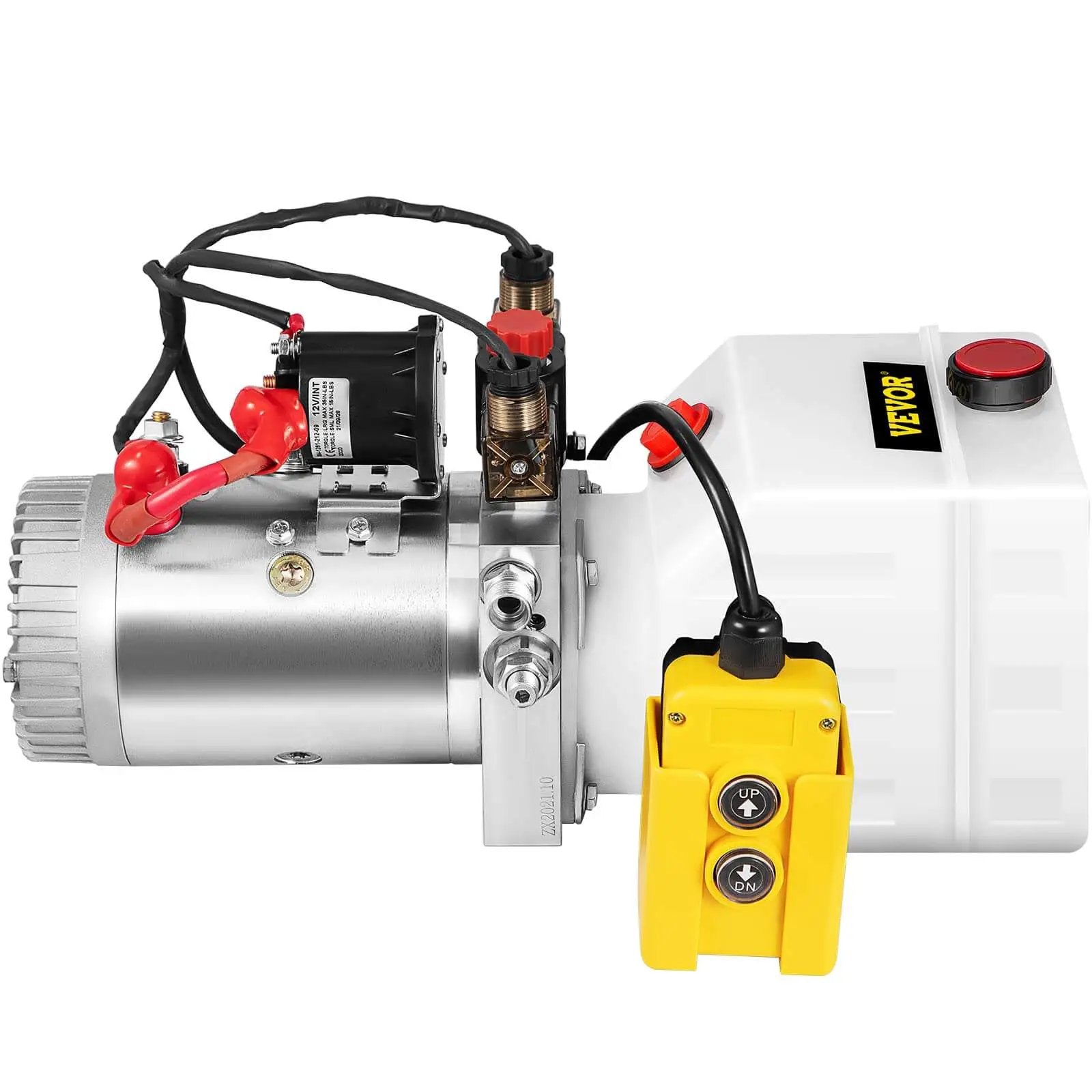Beefy 12V Hydraulic Pump Power Unit With 3 Quart Reservoir For Dump Trailers And Car Lifting, Double Acting Up And Down