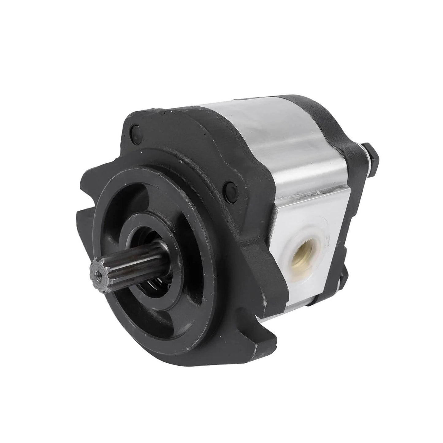 Hydraulic Pump CCW Rotation 4CC Replacement for Genie GS-1932 GS-2032 GS-2046 GR-08 GR-20 QS-12W, front view with metal casing.