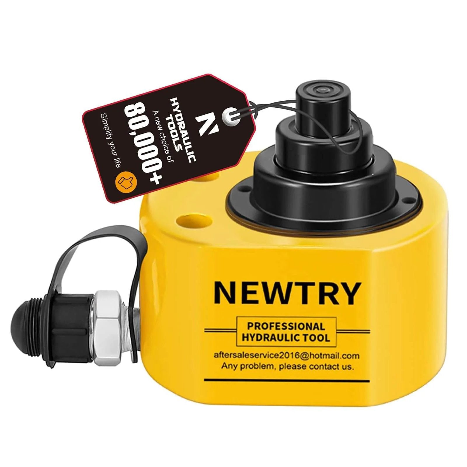 Hydraulic Ram Jack 30T Hydraulic Cylinder Low Profile Ram Jack Multi-Section 2.13” Stroke Lifting Cylinder Mini, Portable