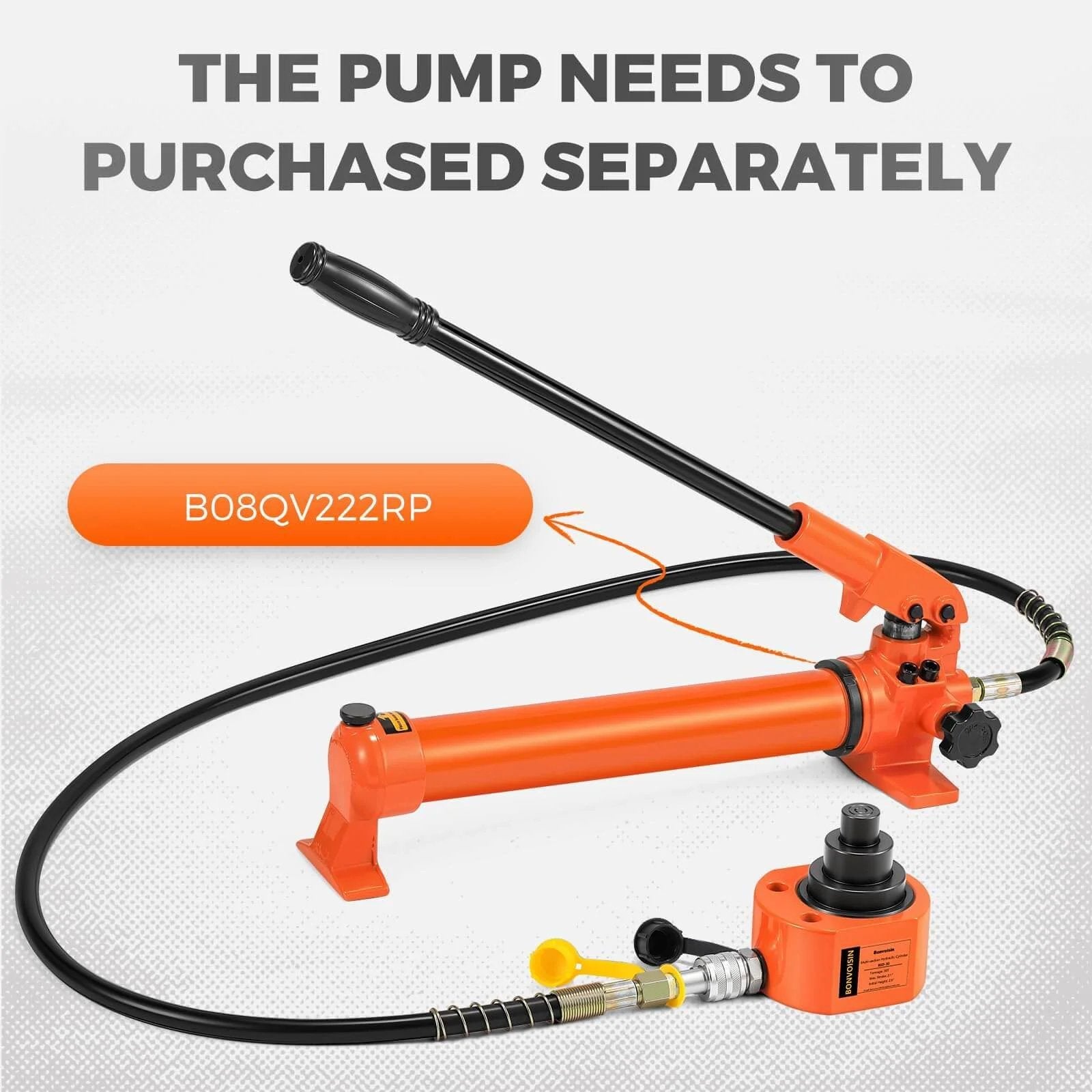 Hydraulic Ram Jack 30T Low Profile Porta Power Cylinder Multi-Section 2.13" Stroke Lifting Cylinder for Machinery Shipbuilding Bridge Construction shown with separate pump requirement
