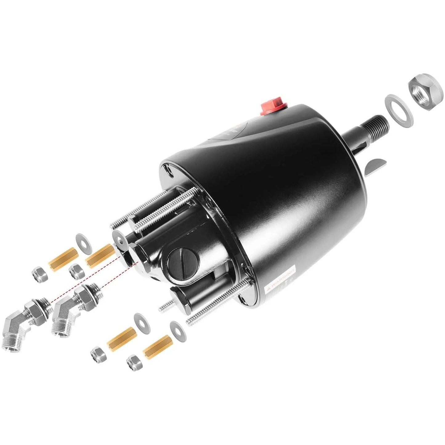 Exploded view of HH5271-3 Hydraulic Steering Helm Pump – 1.7 cu in Front Mount Replacement for Seastar Helm, showing internal components