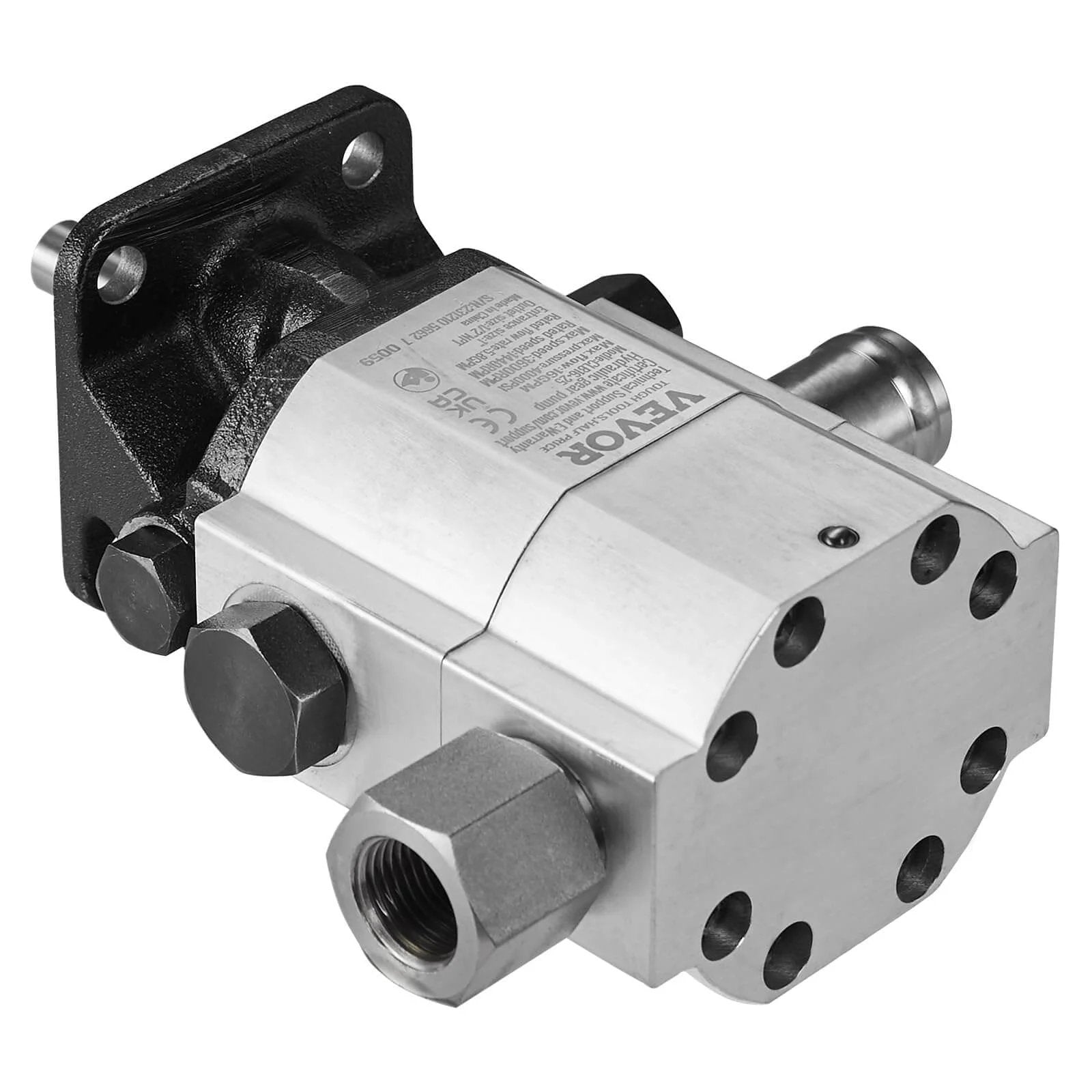 Hydraulic Wood Log Splitter Pump, 16GPM, 2 Stage 4000PSI, 1'' Inlet 1/2'' NPT Outlet 3600 RPM Aluminum Gear Pump
