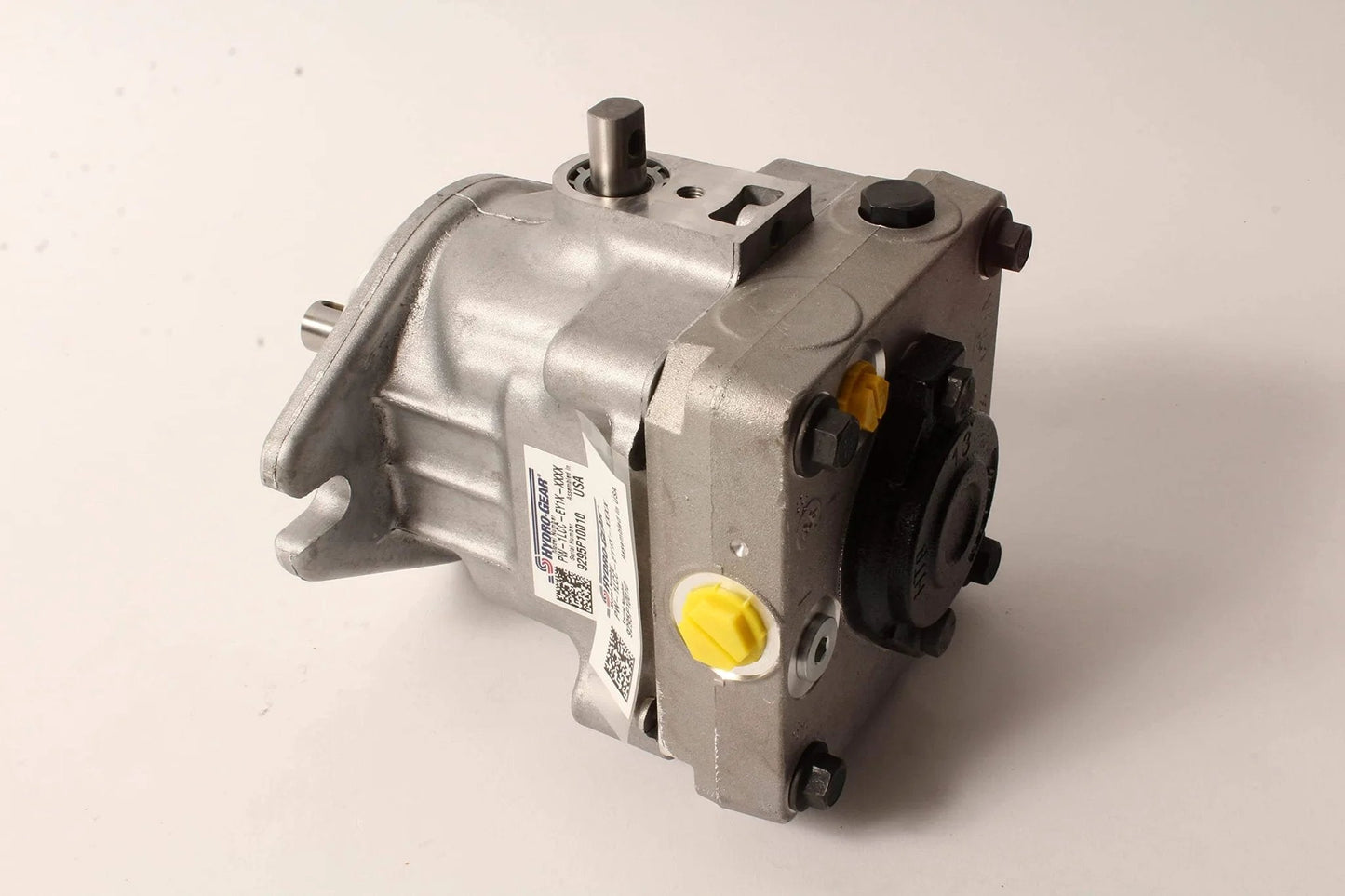 Hydro-Gear PW-1LCC-EY1X-XXXX Pump Genuine Original Equipment Manufacturer (OEM) Part, side angle view