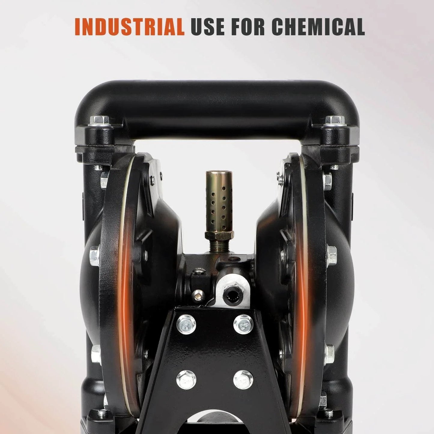Close-up view of GCCSJ Air Operated Double Diaphragm Pump 1 inch Inlet/Outlet Pneumatic Chemical QBY4-25L 31 GPM for industrial use.