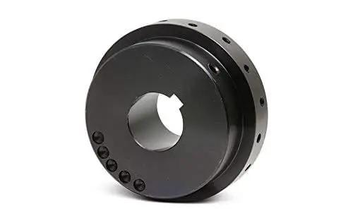 Built Tough Dura Flex Hub WE2H34 For Industrial Machinery Factory New By TB Woods, front view of power transmission hub.