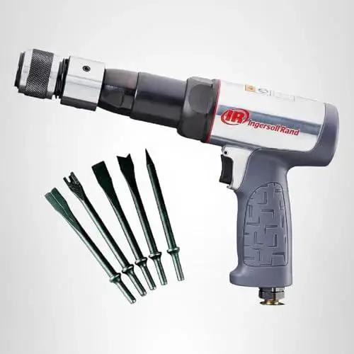 Ingersoll Rand 119MAXK Long Barrel Vibration Reduced Air Hammer Kit With Five Chisel Set For Heavy Vehicle Repair Trucks And MRO