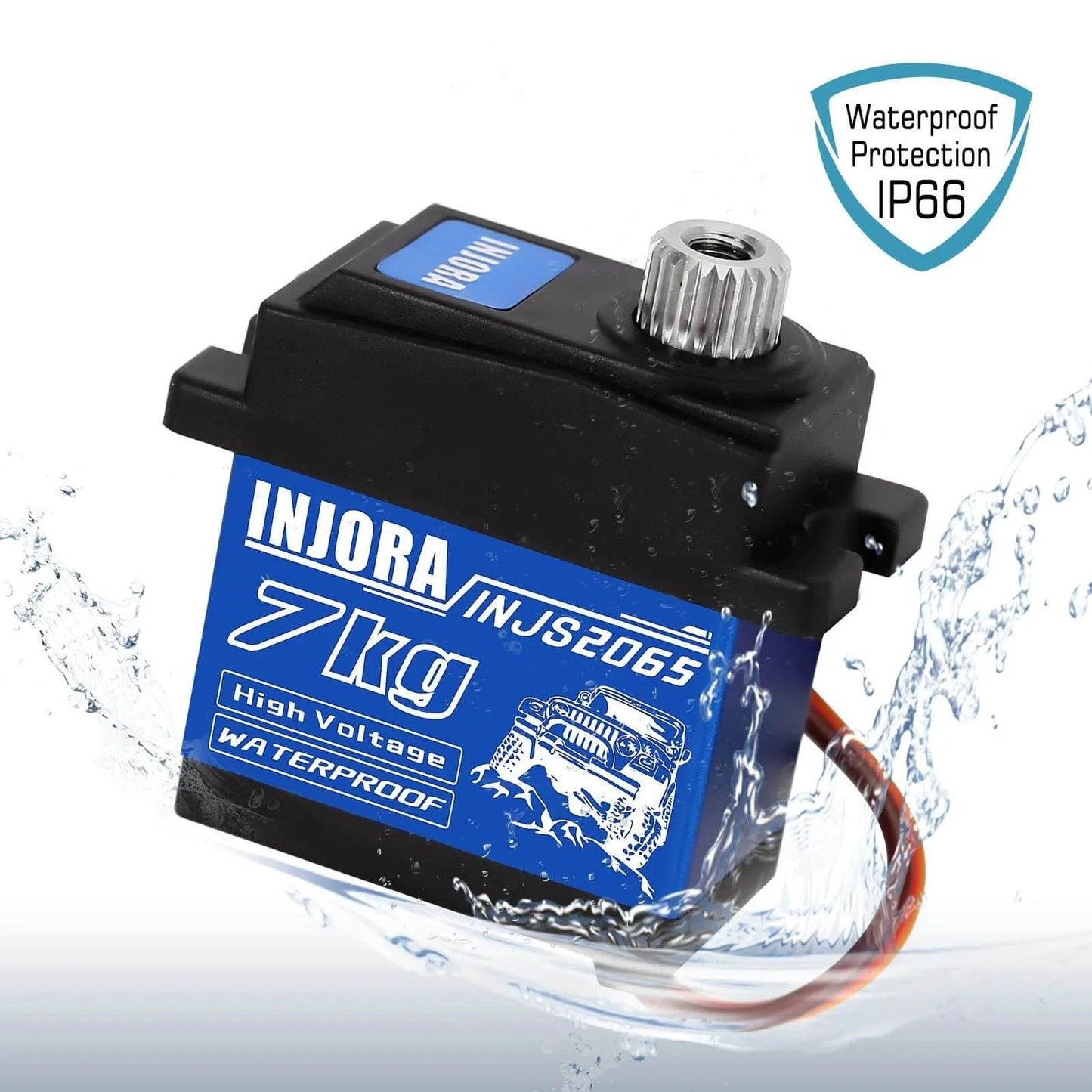 INJORA 7KG 2065 Digital Servo Waterproof High Voltage Sub-Micro Shift Servo for TRX4 TRX6 SCX10 III 1/10 RC Crawler Car
