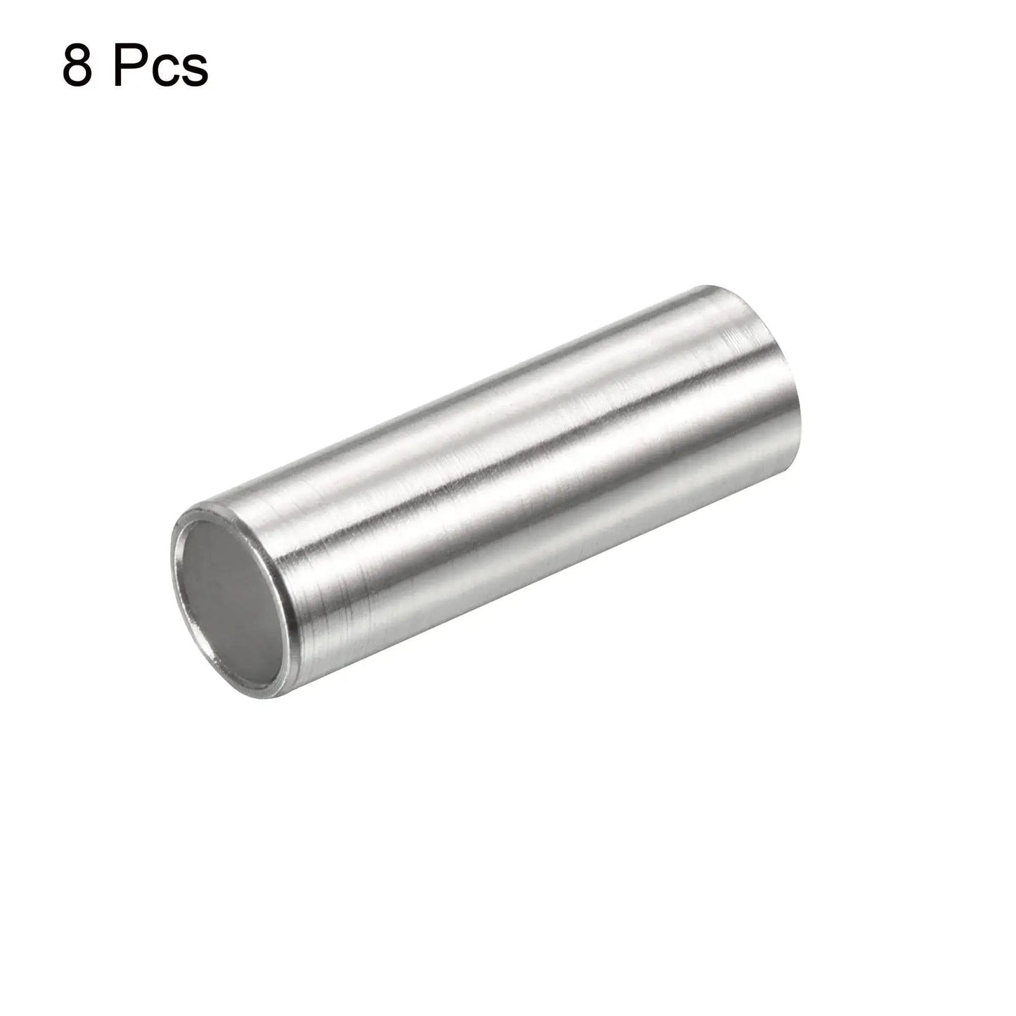 Inline Skate Axle Bearing Spacers Kit, 8 Pack, Aluminum 6mm Axle Spacer, 24mm Long, Silver, Wear Resistant Hardware