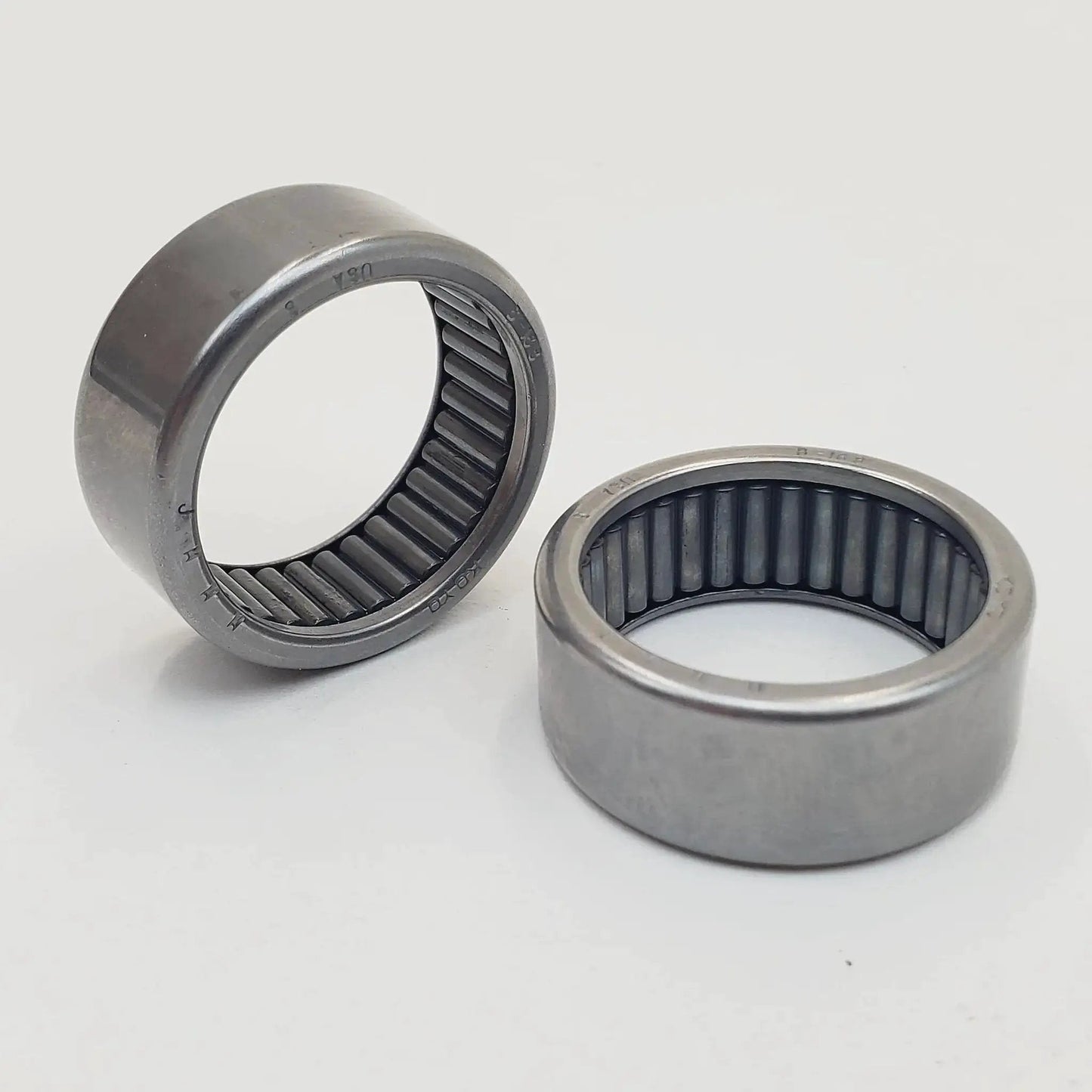 Inner Camshaft Needle Roller Bearings for 2007-2017 Harley Twin Cam Models, shown as a pair, steel construction, for performance engines.