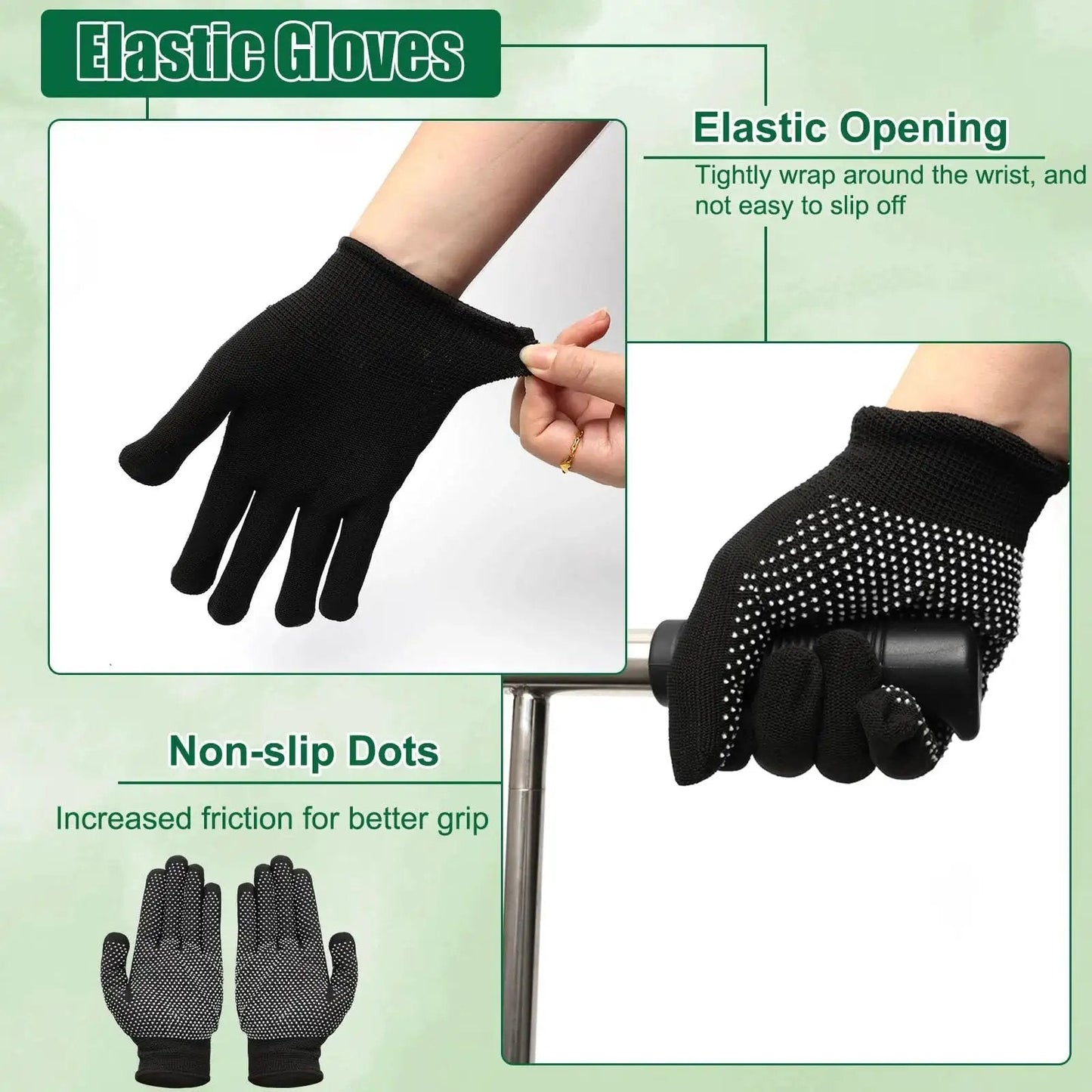 Elastic gloves for handling Heavy Duty Metal Soil Probe Rod 32 To 48 Inches With Adjustable Interlocking Sections And Insulated T Handle.