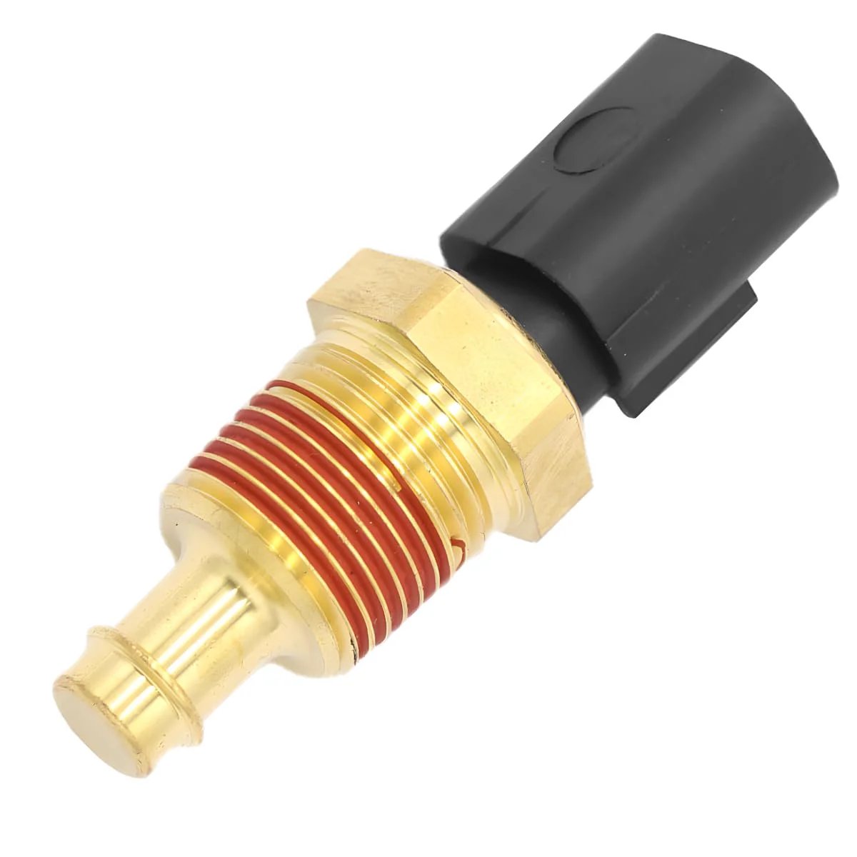 Engine Coolant Temperature Sensor Replacement For Your Jeep Wrangler Durango And Challenger Beat The Heat With OEM 5149096AB 5149077AB 68045803AA LKAHG Copper Water Temp Sensor side view with connector.