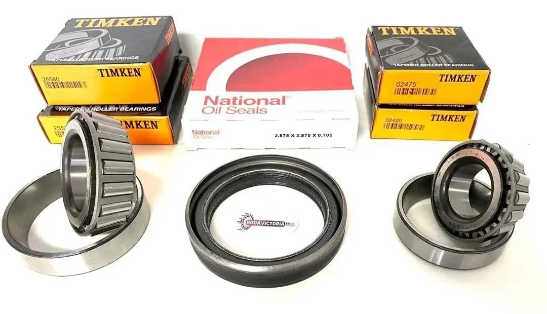 K4 100 8000 Lb Trailer Bearing Kit Fits 8000 Lb Axles With Grease Lubed Hub No Oil Bath Design Includes TIMKEN Inner 25580 25520 And Outer 02475 02420 Bearings For Durable Wheel Bearing Replacement