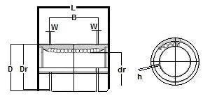 KB12GAJ NB Bearing 12mm Ball Bushings Linear Motion Bearing