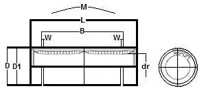 KB16WUU NB Bearing 16mm Ball Bushings Linear Motion Bearing