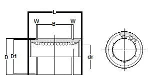 KB50GUU NB Bearing 50mm Ball Bushings Linear Motion Bearing