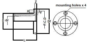 KBF8UU NB Bearing 8mm Ball Bushings Linear Motion Bearing