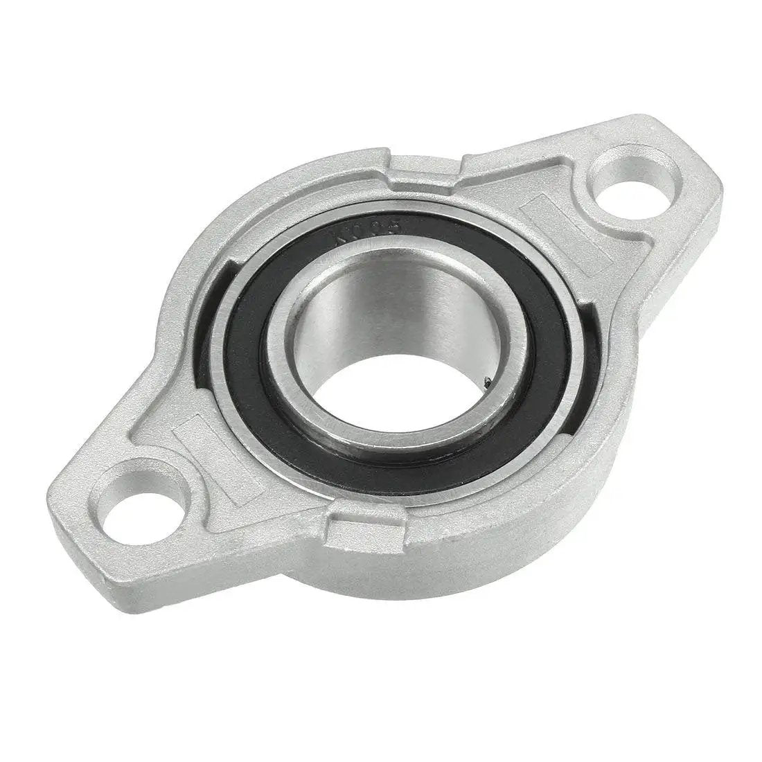 KFL005 25mm Bore Self Aligning Pillow Block Bearing With Zinc Alloy Rhombic Flange Base Pack of 2, rust resistant, front view