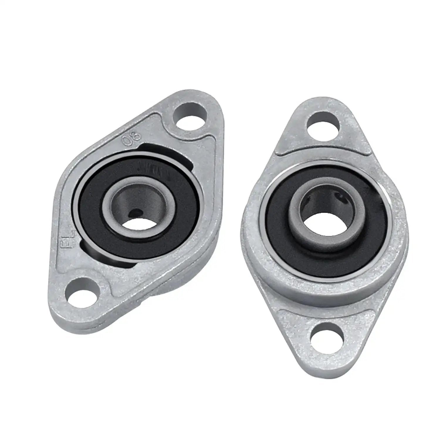 KFL08 Cylindrical Roller Bearing Flange Heavy Duty Four Pack From ZHYOHEN with Five Sixteenth Inch Bore, Zinc Alloy Housing