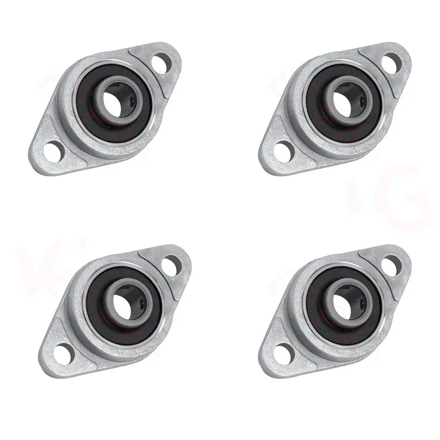 KFL08 Cylindrical Roller Bearing Flange Heavy Duty Four Pack From ZHYOHEN With Five Sixteenth Inch Bore Zinc Alloy Housing