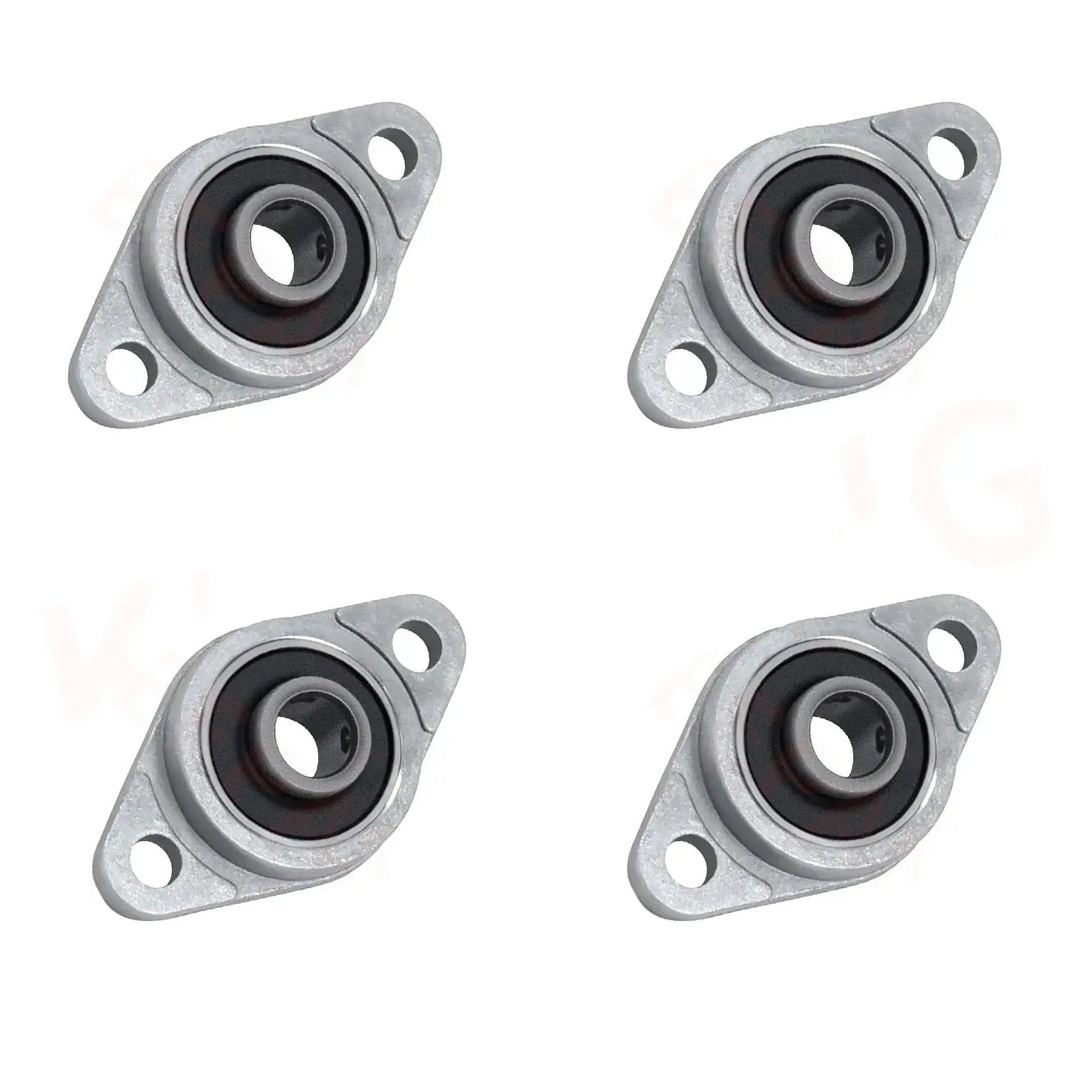 KFL08 Cylindrical Roller Bearing Flange Heavy Duty Four Pack From ZHYOHEN With Five Sixteenth Inch Bore Zinc Alloy Housing