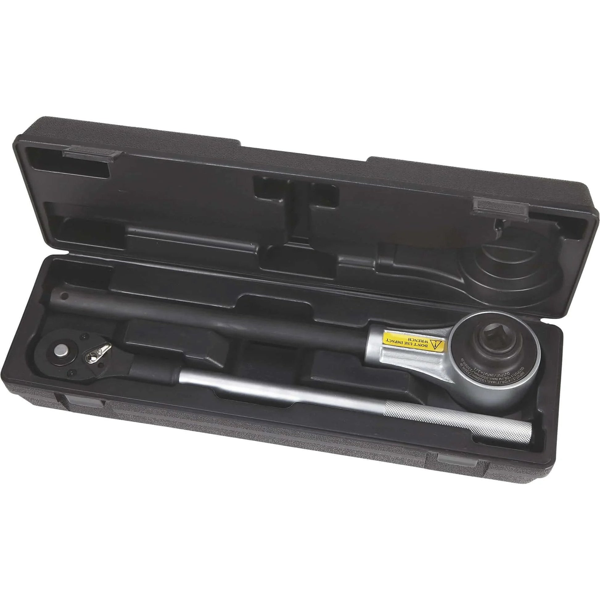 Klutch Torque Multiplier in case with 3/4in input and 1in output, satin finish, 2200 ft-lb max, ideal for mechanical use