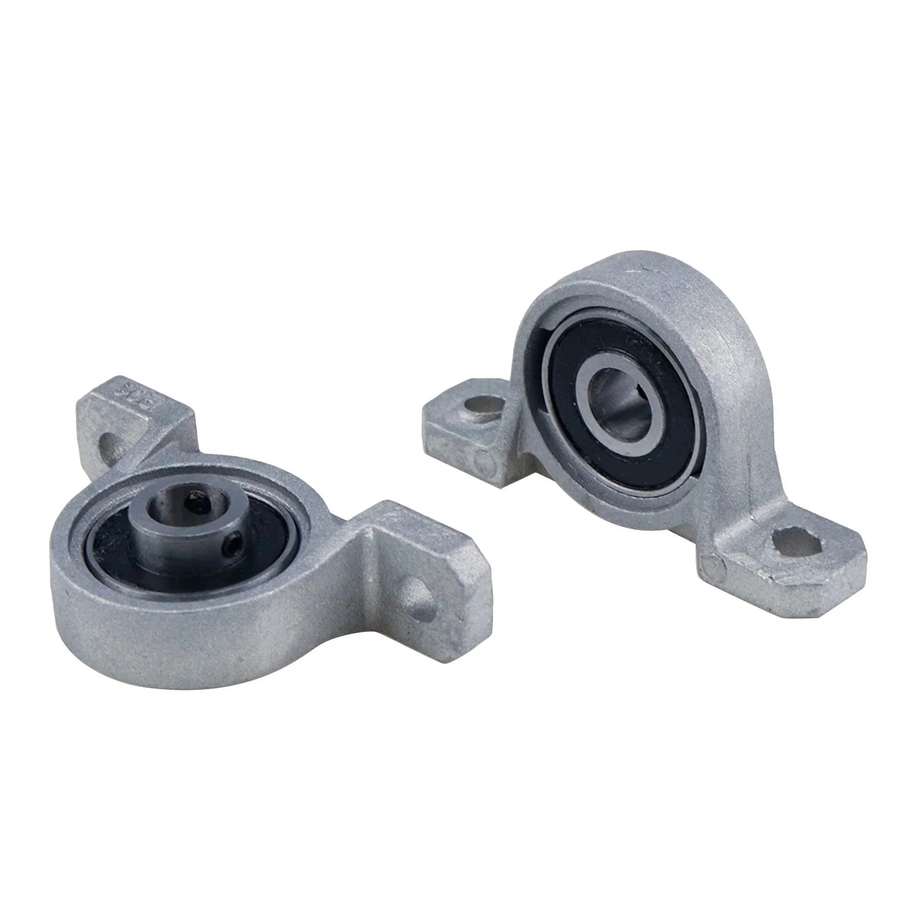 Four Pack KP08 Self Aligning Pillow Block Bearings 8mm Inner Diameter Mounted Flange Bearings Zinc Alloy Steel Vertical Mount