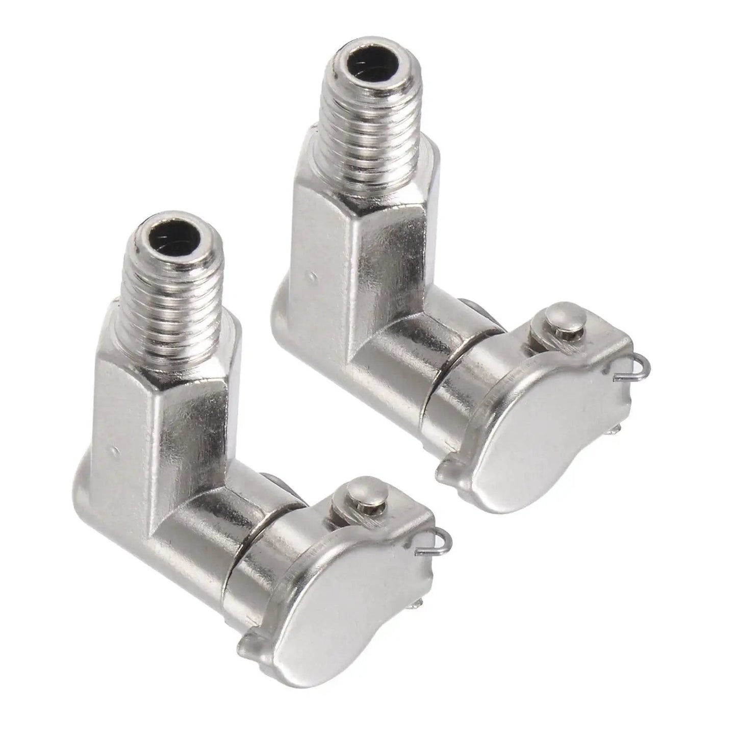 2 Spring Grease Oil Cup Caps for M6x1 Thread, L Shape Oil Container, nickel-plated carbon steel, lathe machine power accessory