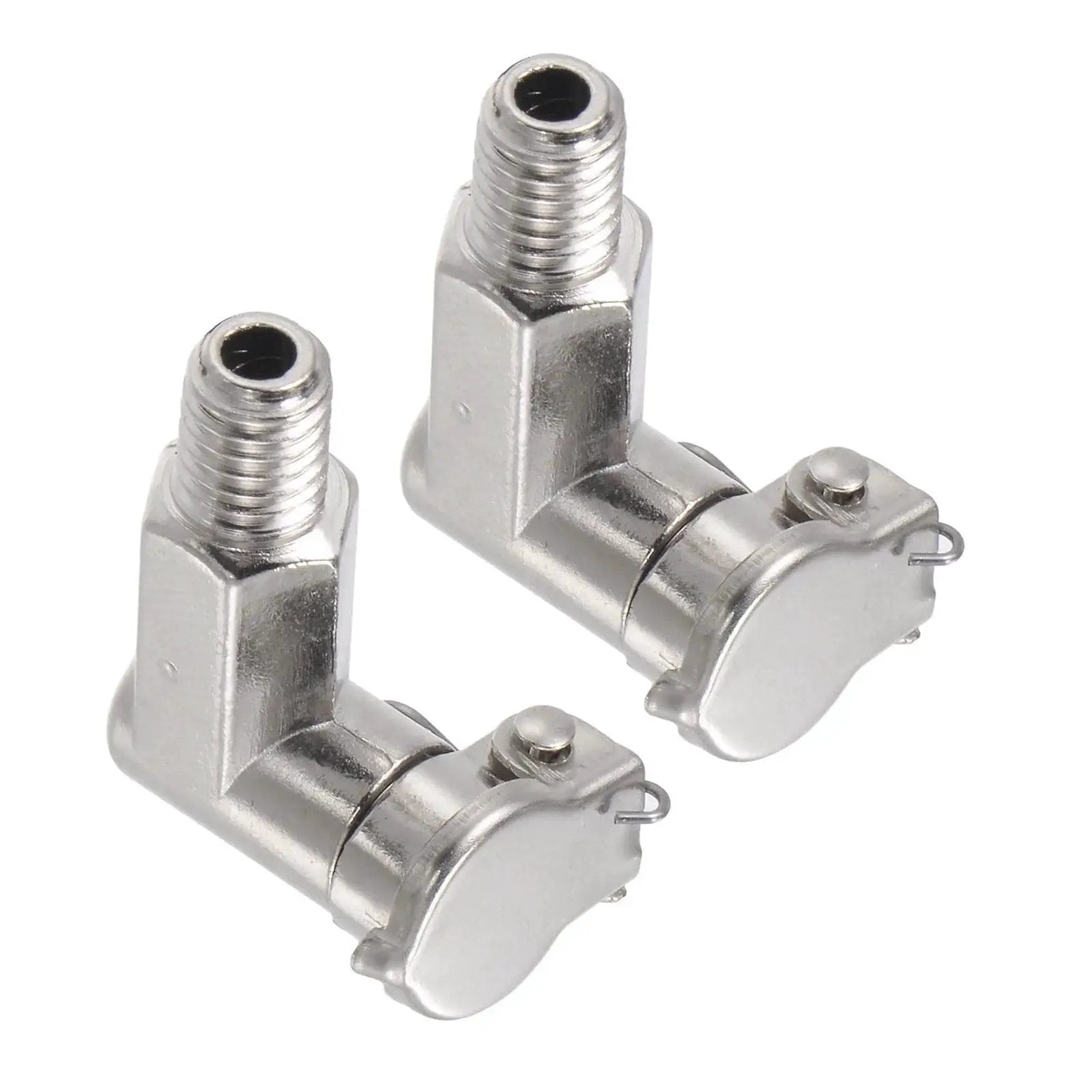 2 Spring Grease Oil Cup Caps for M6x1 Thread, L Shape Oil Container, nickel-plated carbon steel, lathe machine power accessory