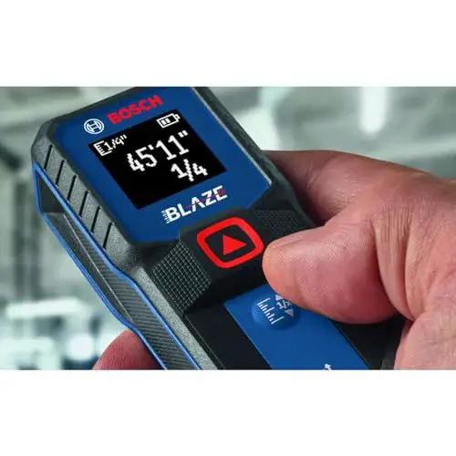 Effortlessly capture precise room dimensions and layout distances with a compact Blaze laser distance meter displaying measurement