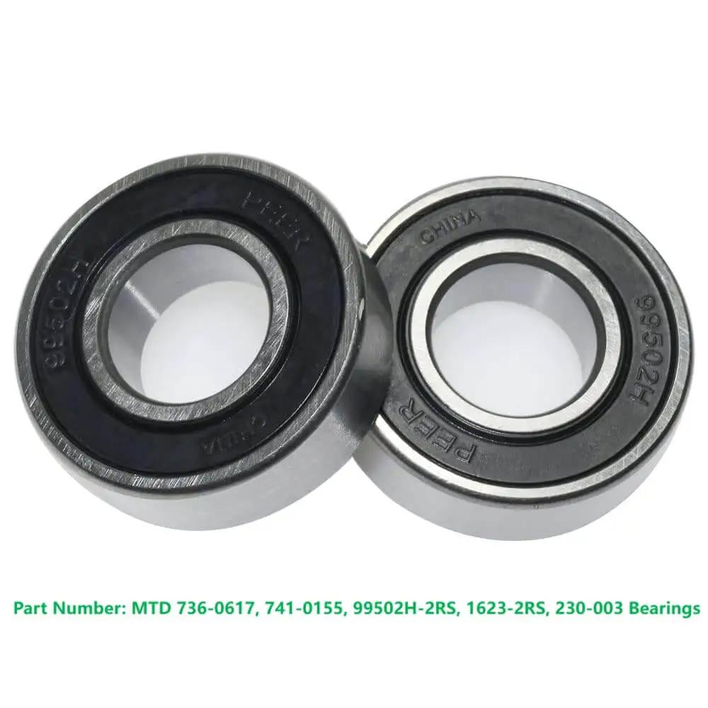 Two Pack 99502H 2RS Lawn Mower Spindle Bearings For Go Kart And Mini Bikes Replaces MTD Cushman 812899 Troy Bilt 1185169 Yazoo