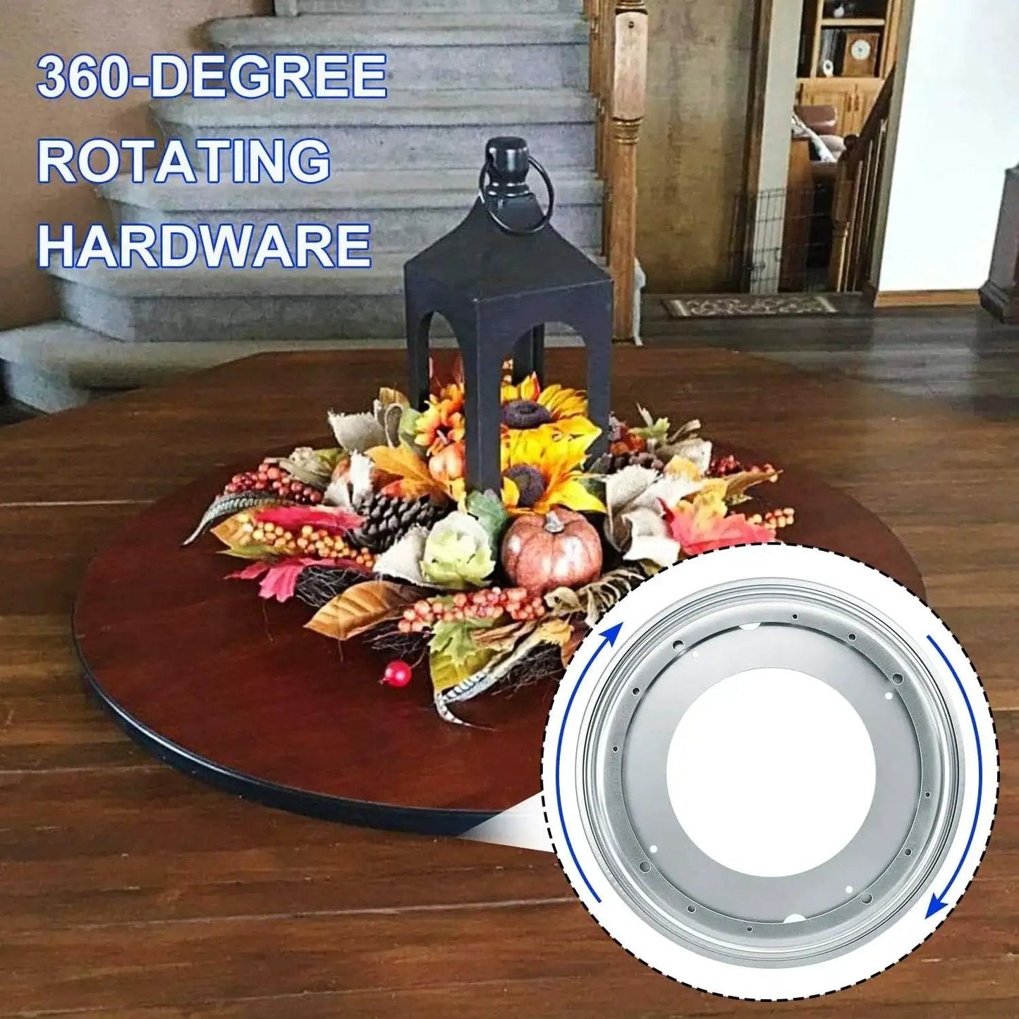 360-degree rotating hardware with Nine Pack 12 Inch Lazy Susan Turntable Bearing Plate Heavy Duty 1000 Pounds Load Capacity Galvanized Steel for tables.