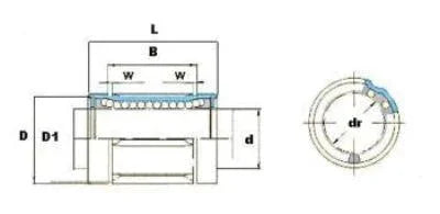 LB60UU 60mm Ball Bushing 60x90x110 Linear Motion Bearing
