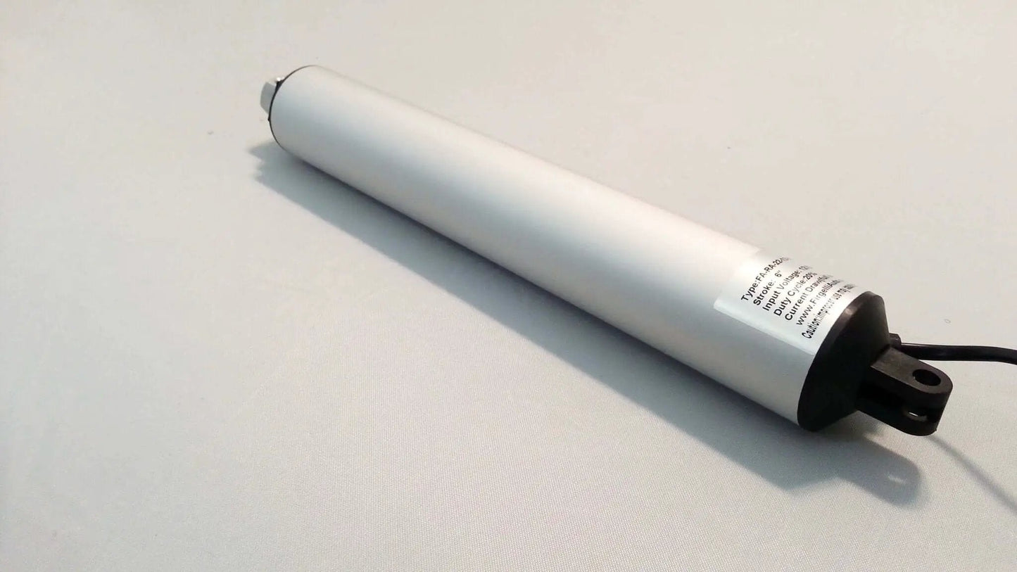 Side view of High Speed Linear Actuator With 22 Lb Push Pull Force For Fast Action, 4.5 Inches Per Second At Full Load, 12V DC Motor