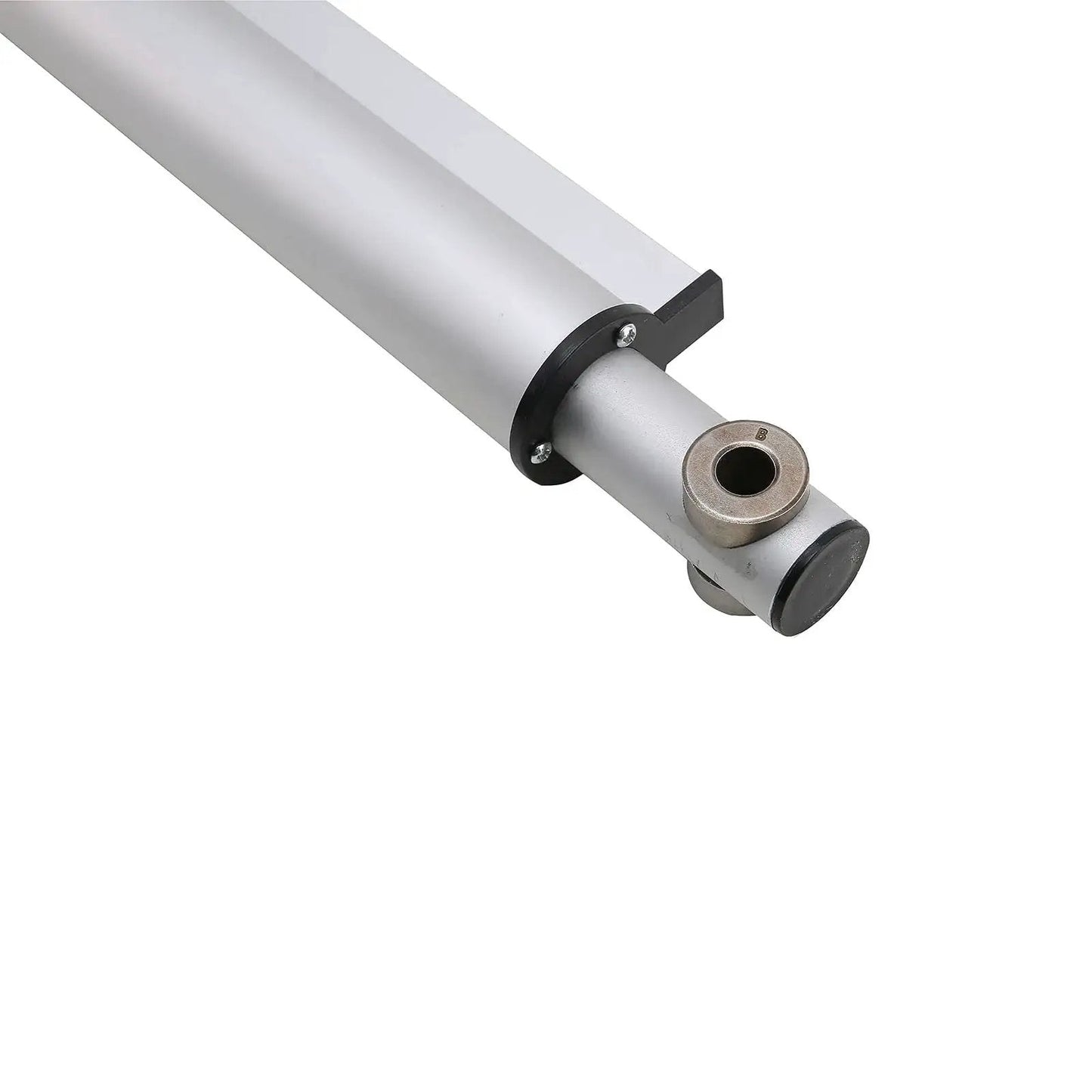 Heavy Duty Waterproof Linear Actuator 12V 6000N 1000mm Stroke Built Tough For Medical Equipment Auto Cars Recliners Solar Trackers And TV Lifts JQ MQ YW05 Durable Aluminum Housing With 3.5 Millimeter Per Second Speed And Stable High Load Performance viewed from side with aluminum housing