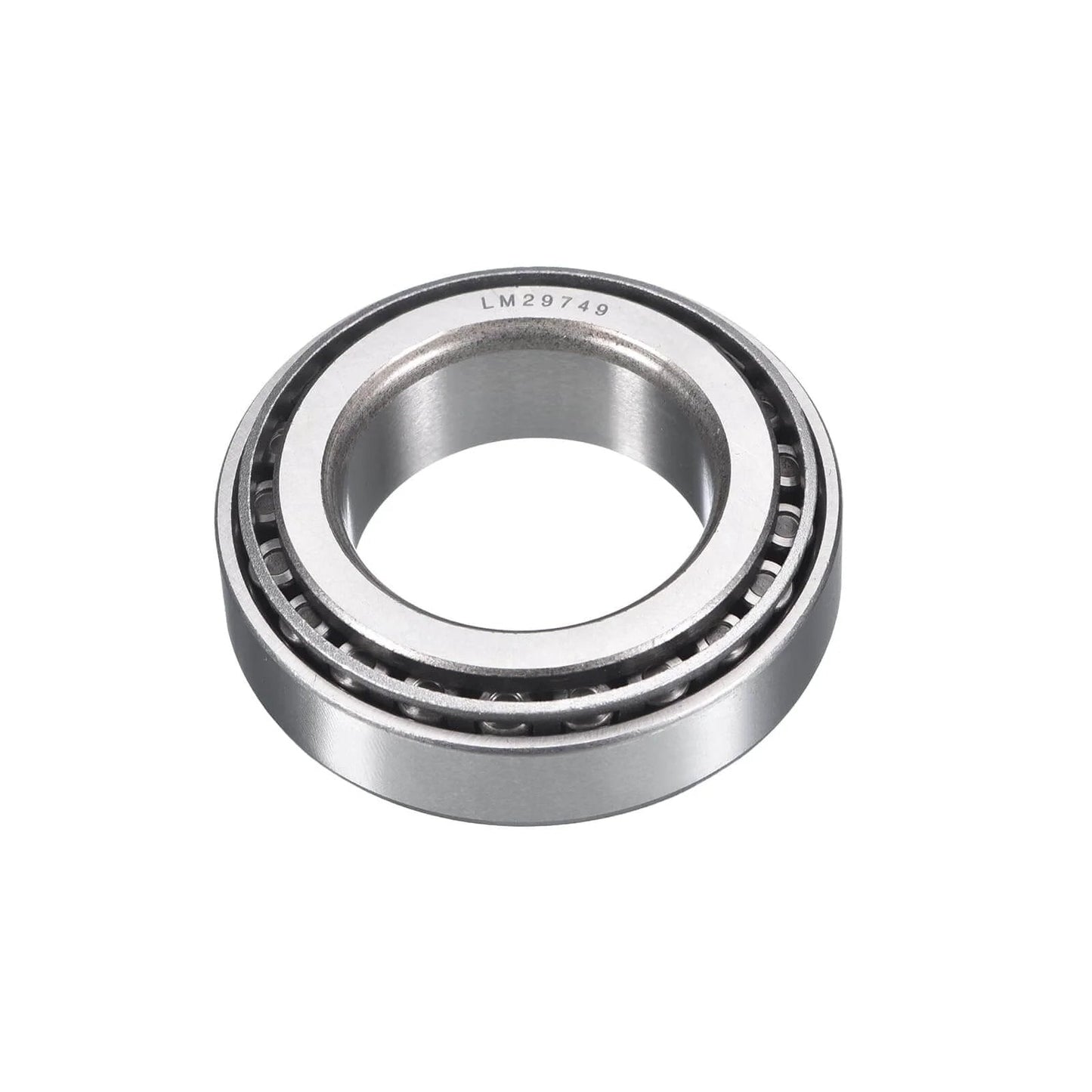 LM29749/10 Tapered Roller Bearing Cone and Cup Set, 1.5" Bore 2.5625" OD 0.71" Cup Width, Chrome Steel, front view on white background.