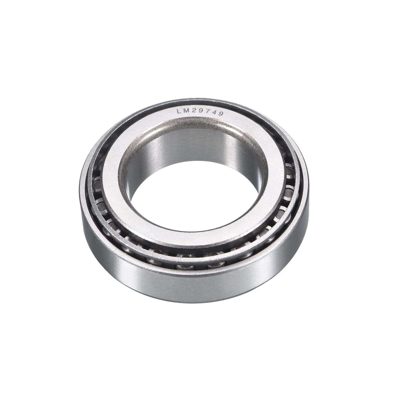 LM29749/10 Tapered Roller Bearing Cone and Cup Set, 1.5" Bore 2.5625" OD 0.71" Cup Width, Chrome Steel, front view on white background.