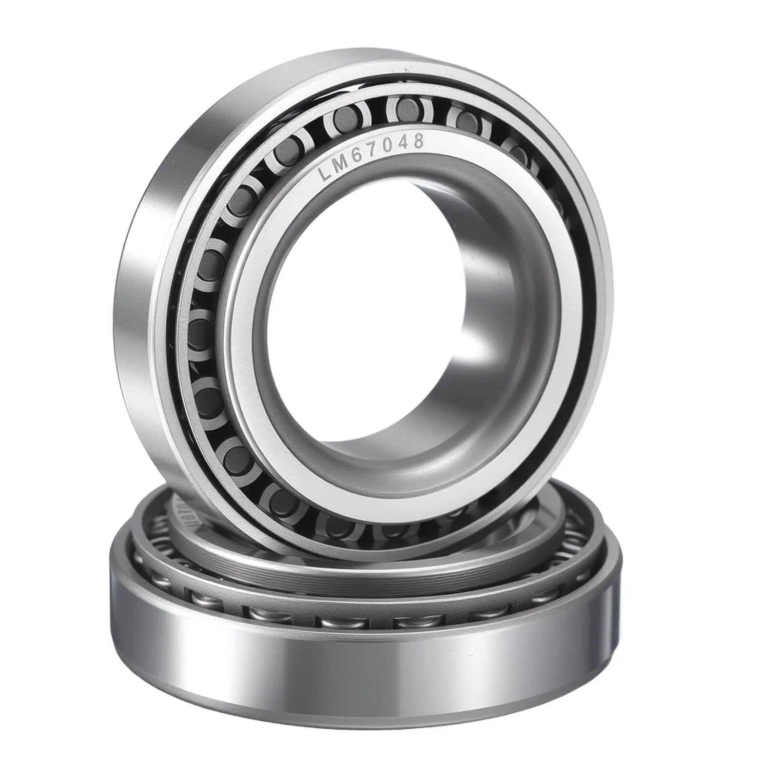 2 Pack LM67048/10 Tapered Roller Bearing Cone and Cup Set, 1.25" Bore 2.328" OD 0.625" Cup Width, Chrome Steel Taper Bearings Set, ABEC-3