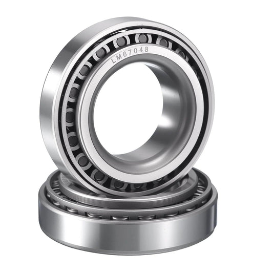 2 Pack LM67048/10 Tapered Roller Bearing Cone and Cup Set, 1.25" Bore 2.328" OD 0.625" Cup Width, Chrome Steel Taper Bearings Set, ABEC-3