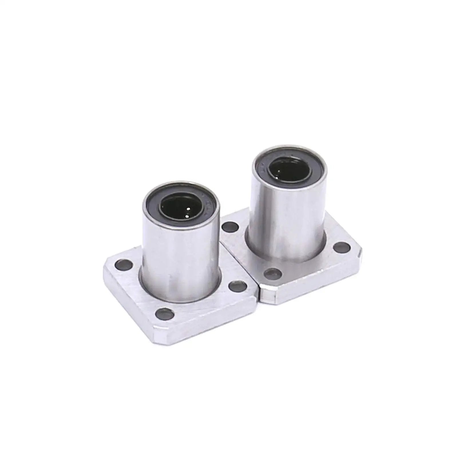 Square Flange Linear Bearing Set LMK12UU 12x21x30mm 2Pcs For Smooth Linear Motion Flange Mount Bearings for CNC and 3D Printers