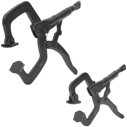Workhorse Locking Pliers Set With Swivel Jaws 6 Inch And 11 Inch C Clamp Style Grips Heavy Duty showing both pliers