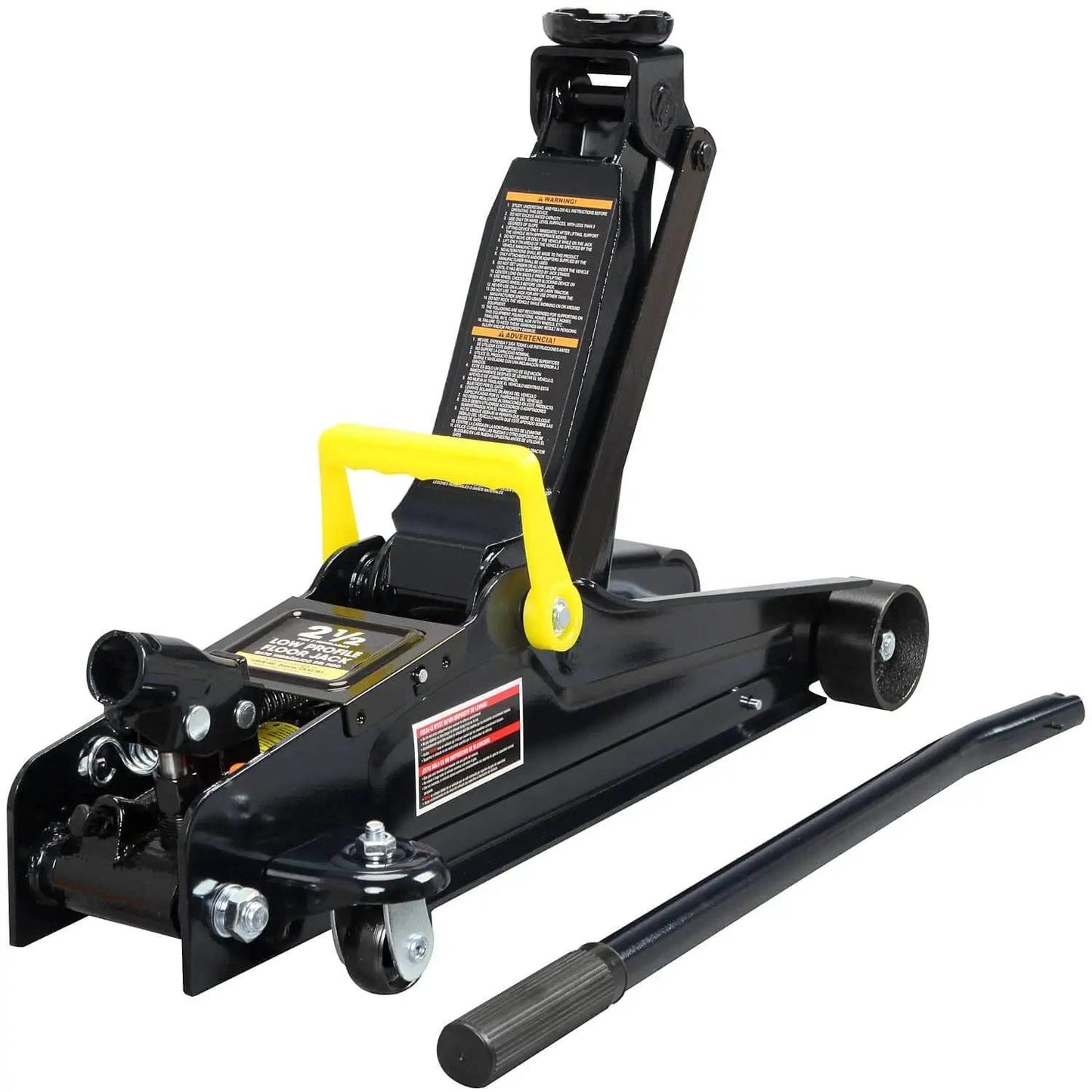 Low Profile Hydraulic Floor Jack 2.5 Ton With Quick Lift Pump Trolley Style Beefy Heavy Duty Steel Build 5000 Lb Capacity
