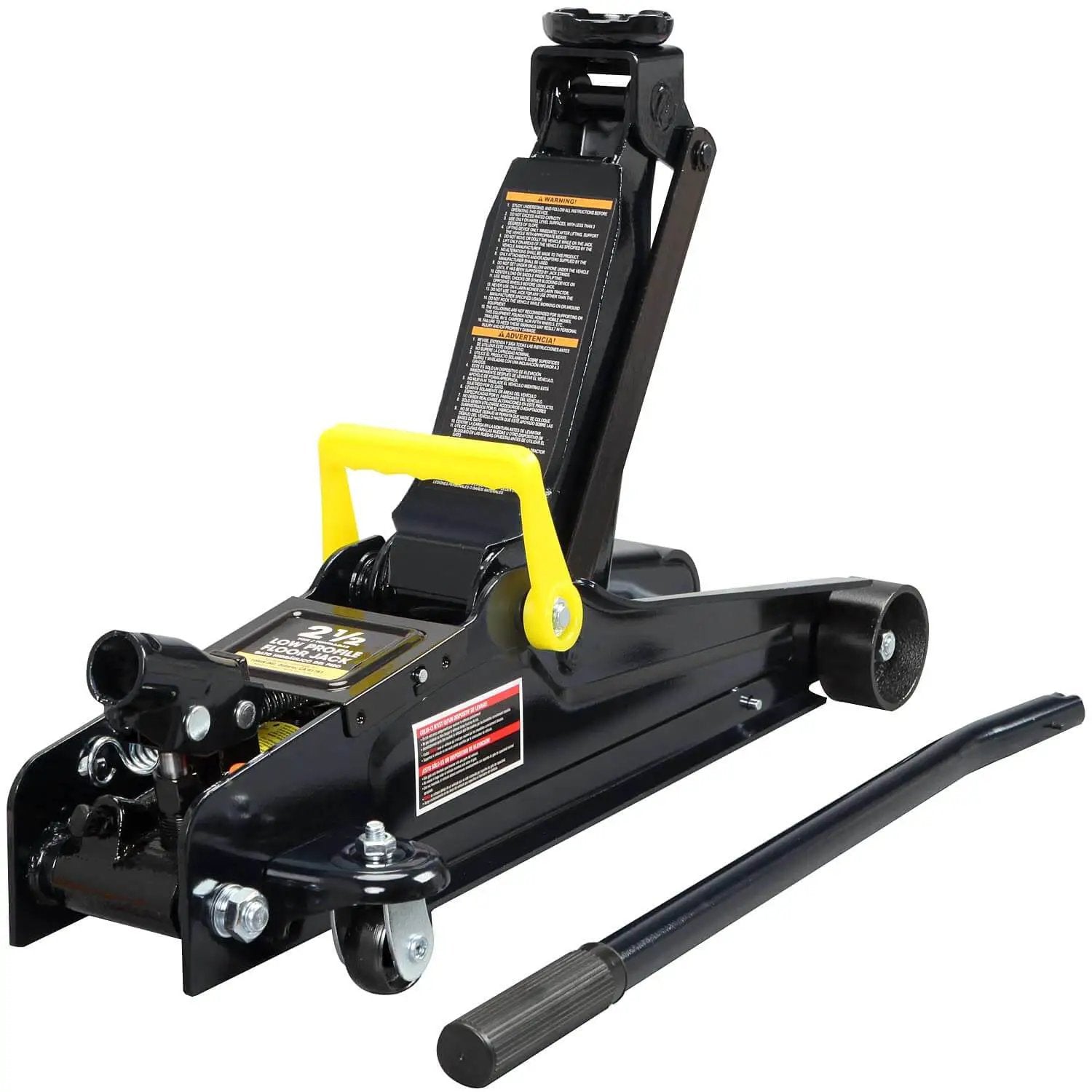 Low Profile Hydraulic Floor Jack 2.5 Ton With Quick Lift Pump Trolley Style Beefy Heavy Duty Steel Build 5000 Lb Capacity
